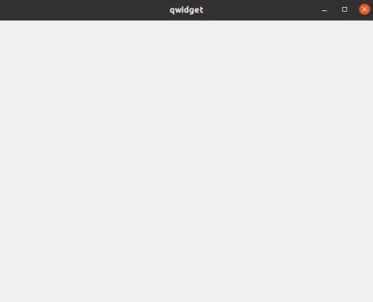 qwidgetの実行結果
