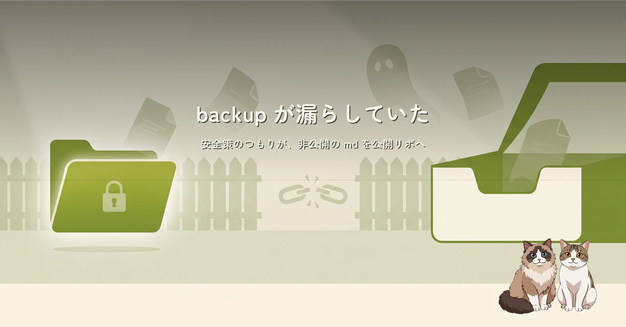 docsweep v0.3.1 の反省と学びのヒーロー画像。backup が漏らしていた話