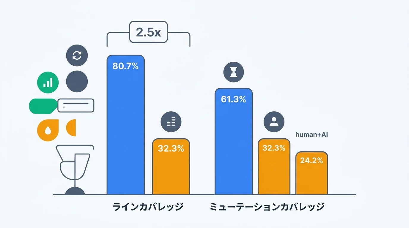 ベンチマーク比較: Diffblue vs 人間+AIコーディングエージェント