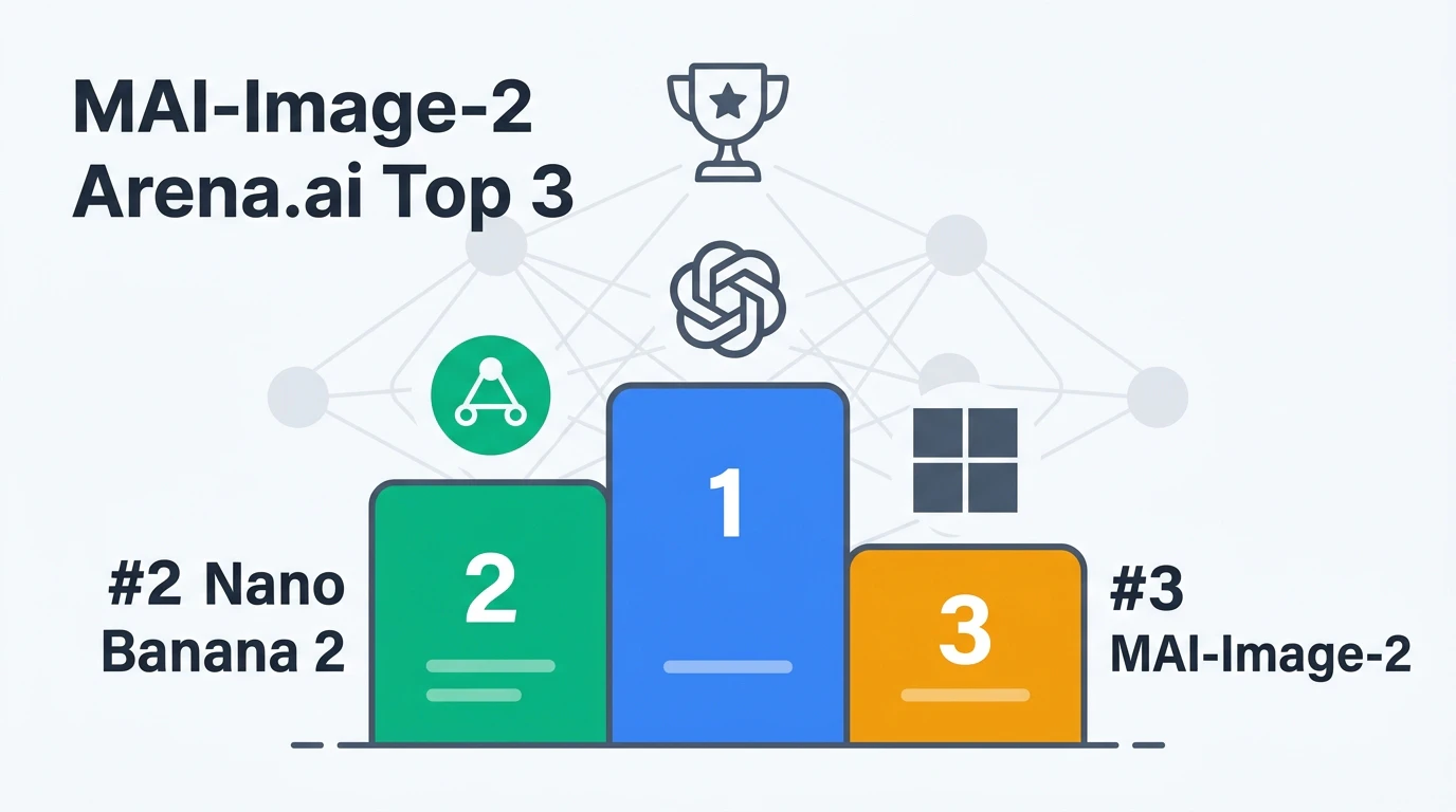 MAI-Image-2 Arena.ai Top 3