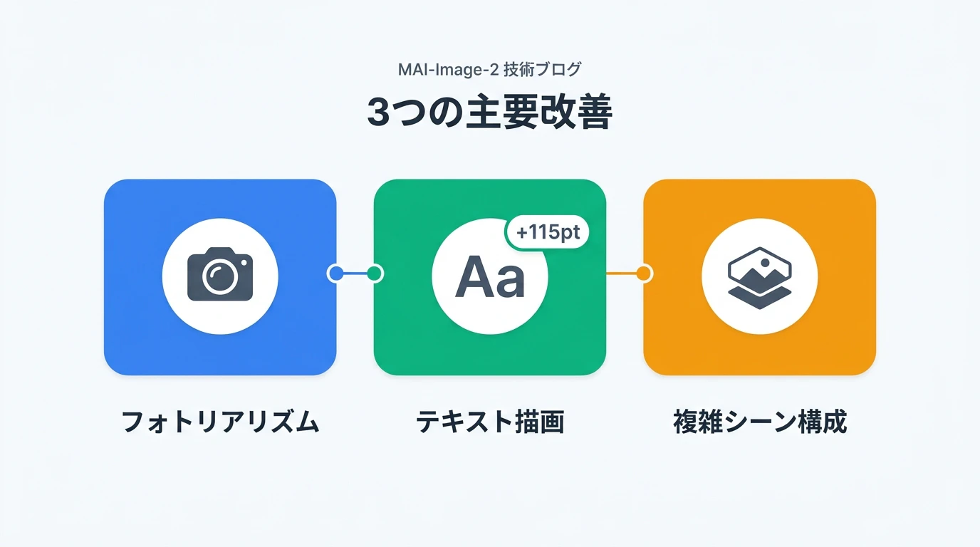 3つの主要改善領域