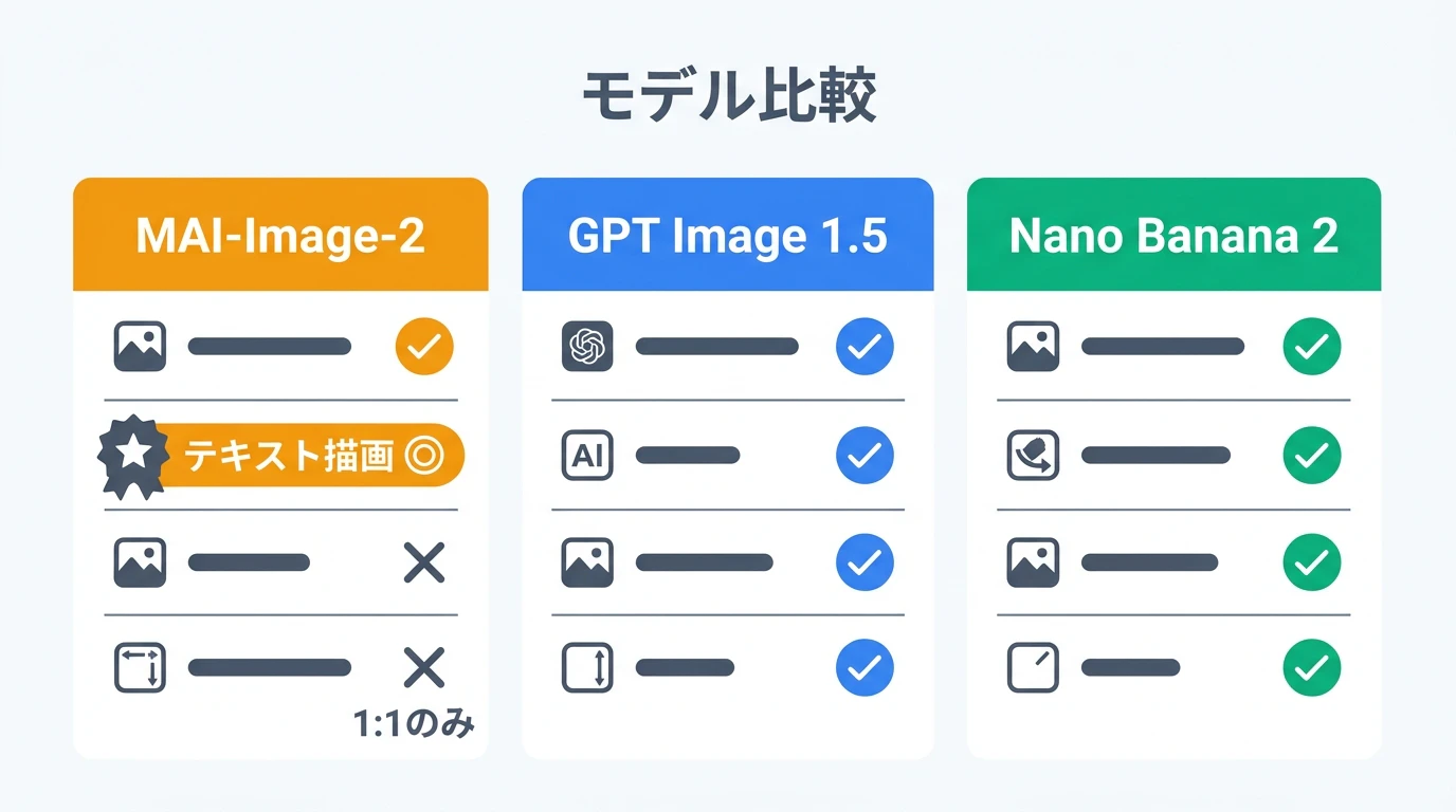 モデル機能比較