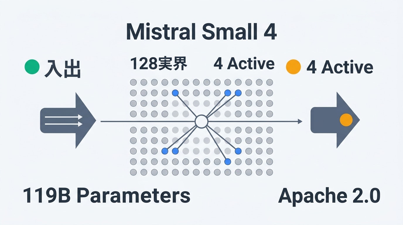 Mistral Small 4 — 128エキスパートMoEアーキテクチャ