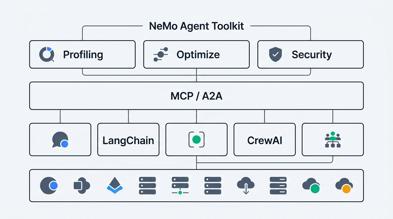 NemoClawアーキテクチャ — NeMo Agent Toolkit・MCP/A2A・フレームワーク連携