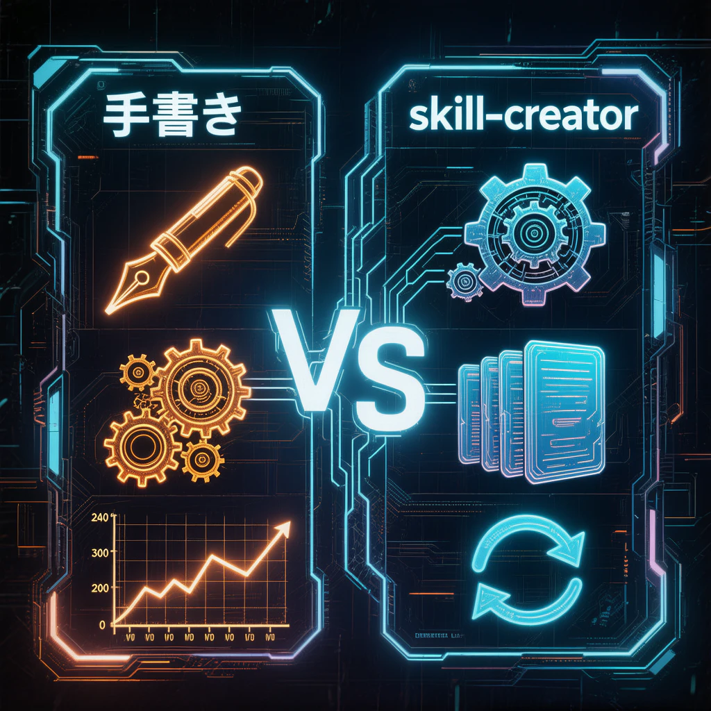 手書きとskill-creatorの比較