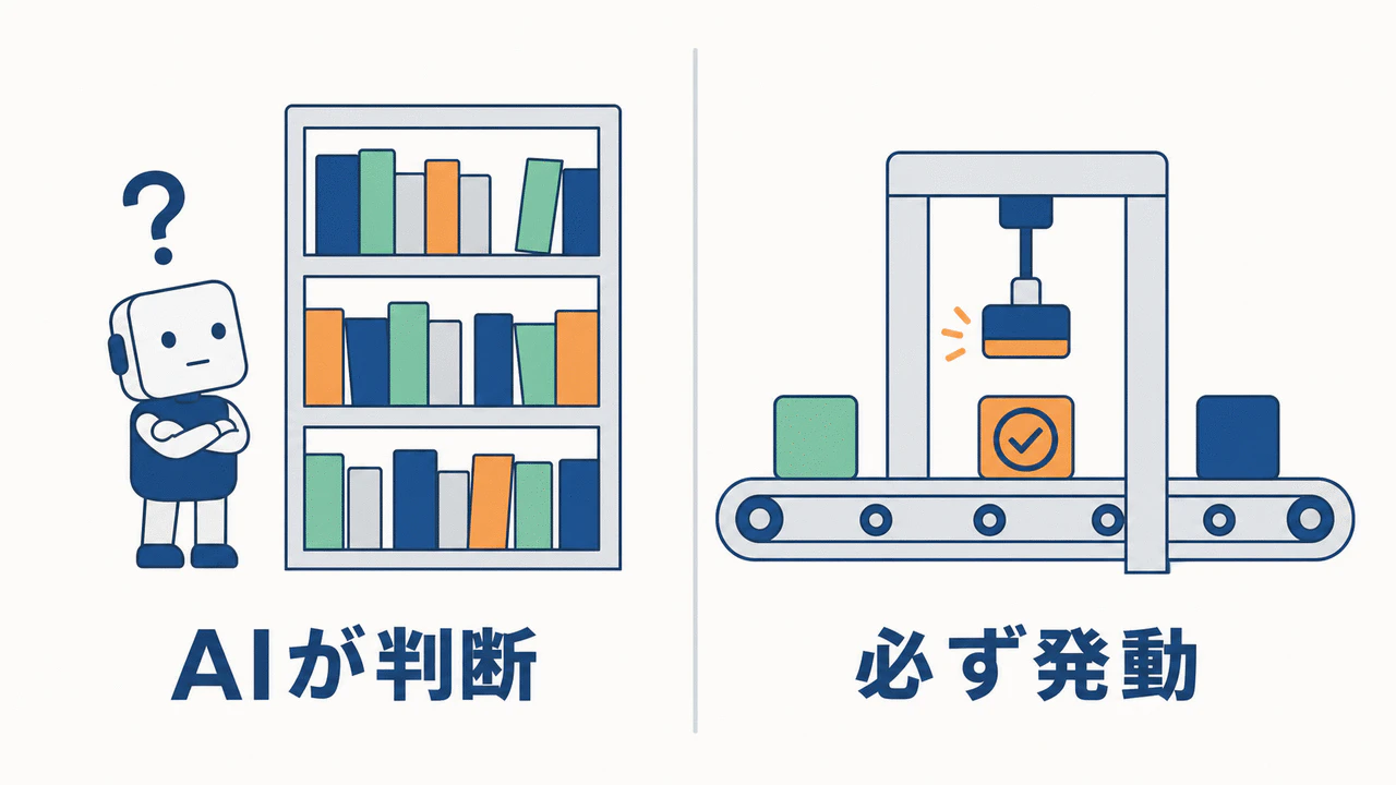 図9 Skills vs Hooks