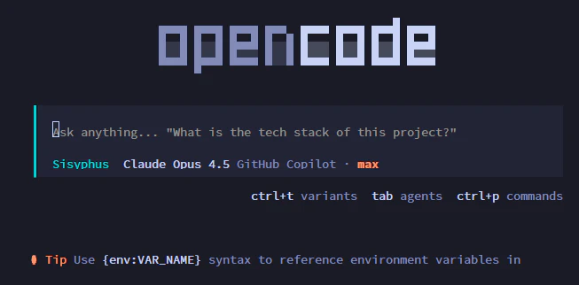oh-my-opencodeのメニュー