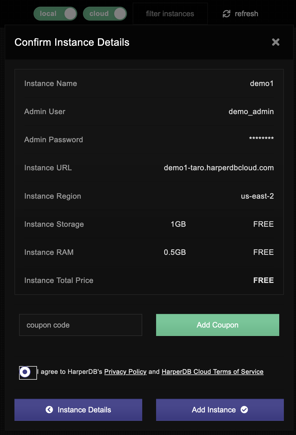 インスタンス詳細