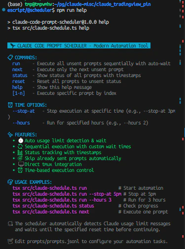Help Command Display