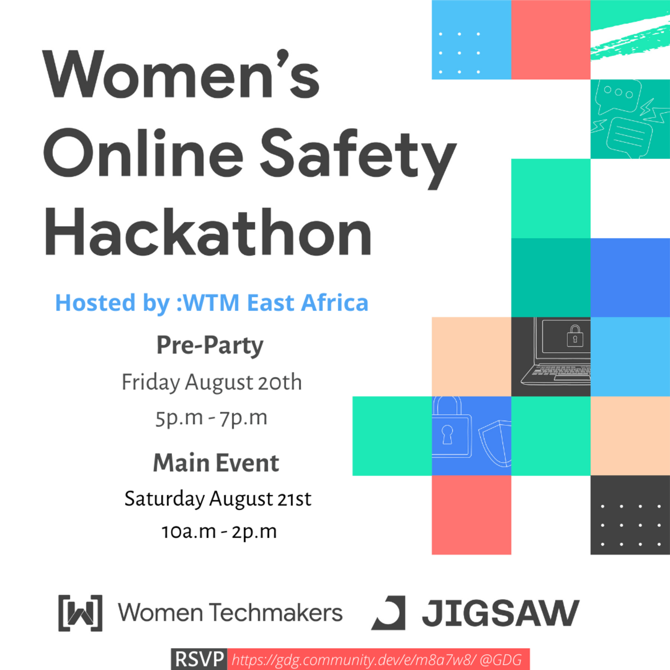 EAC Region Women Online Safety Hackathon | Google Developer Groups