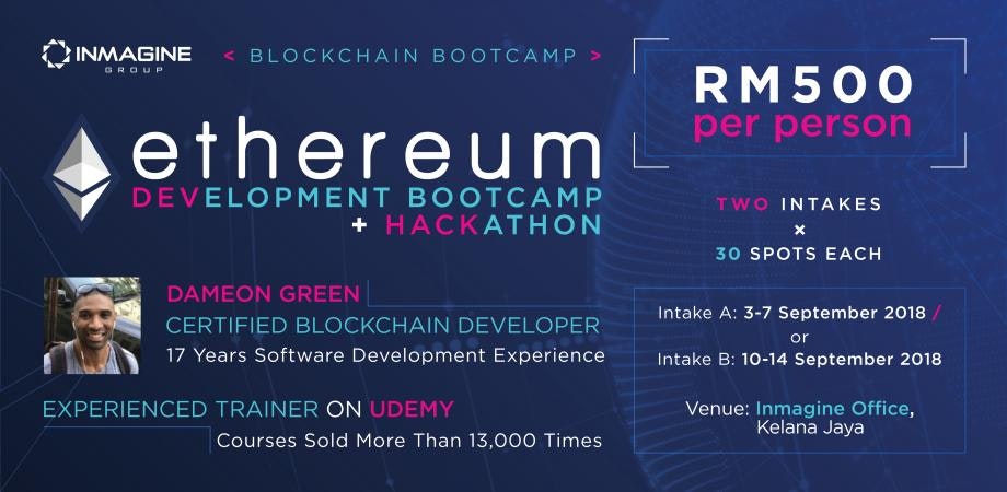 Inmagine: Ethereum + Tokenisation Training + Hackathon with Dameon Green (from Blockvisors): Intake A