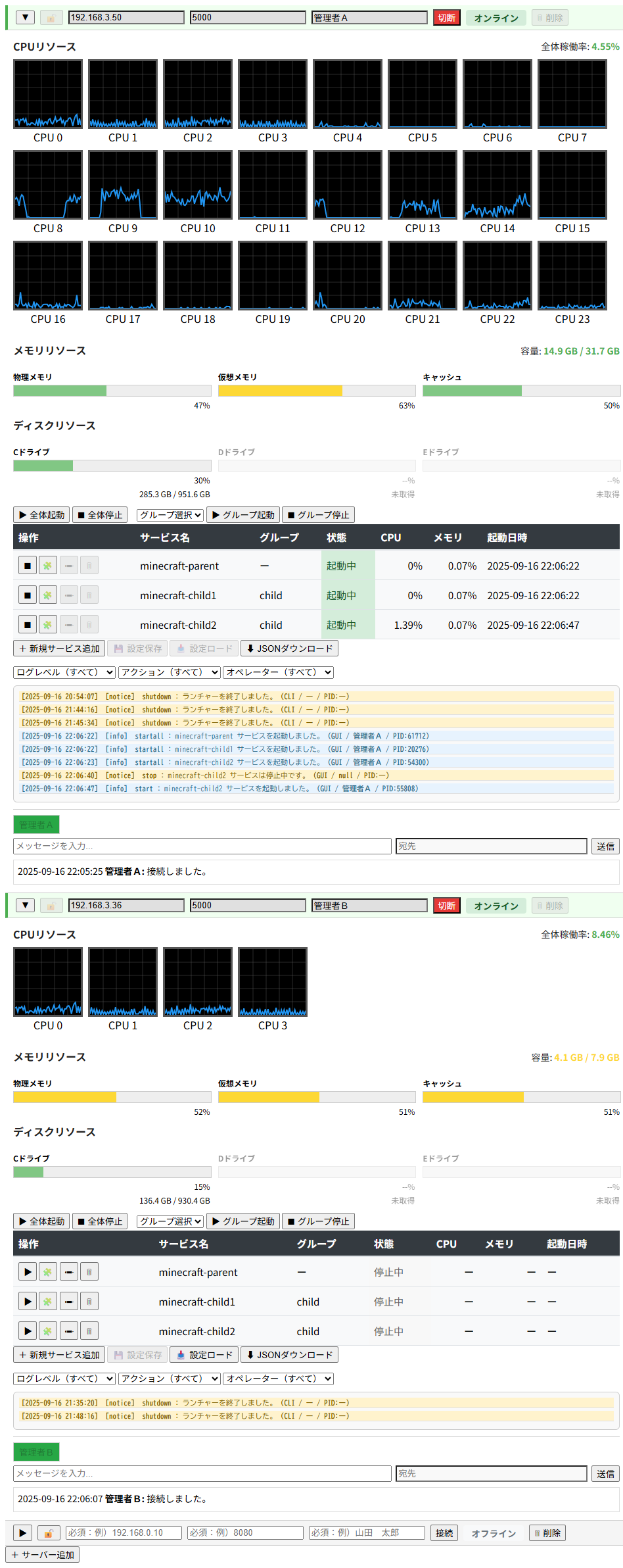 アコーディオンが開いた状態 アコーディオンが開いた状態