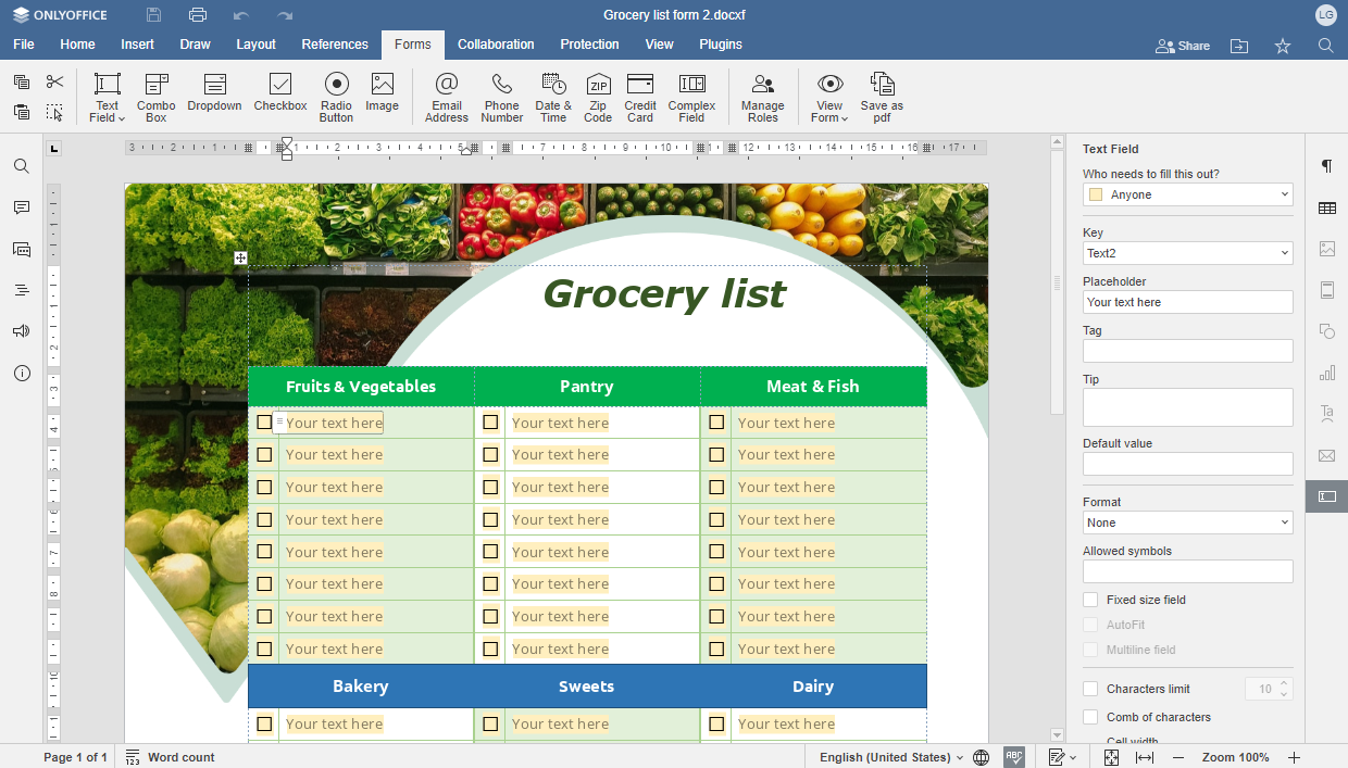 ONLYOFFICE Docs 8.0 released: PDF forms, RTL, Goal Seek and chart wizard in sheets, updated plugins UI, and more