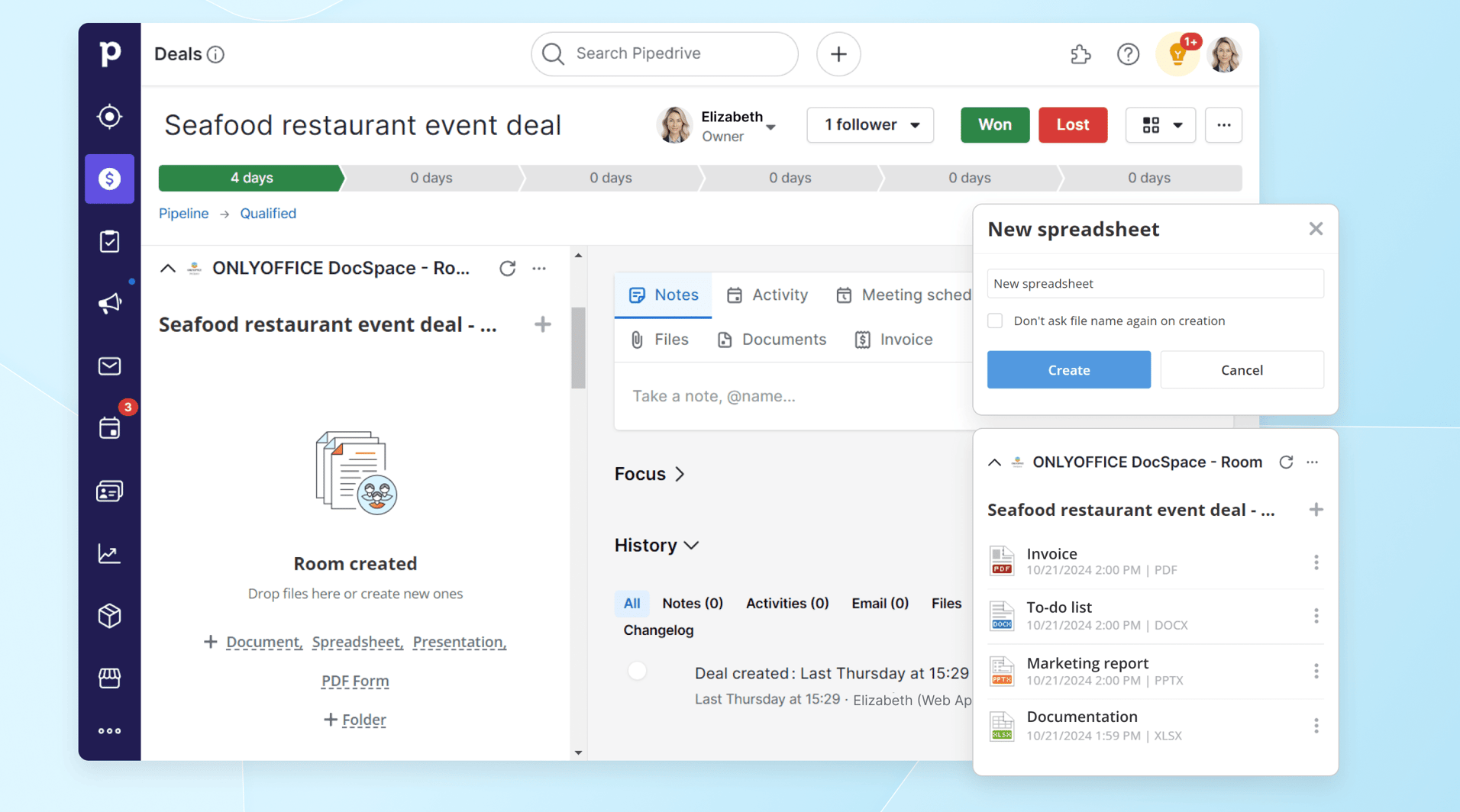Introducing ONLYOFFICE DocSpace for Pipedrive: centralize document collaboration on Deals