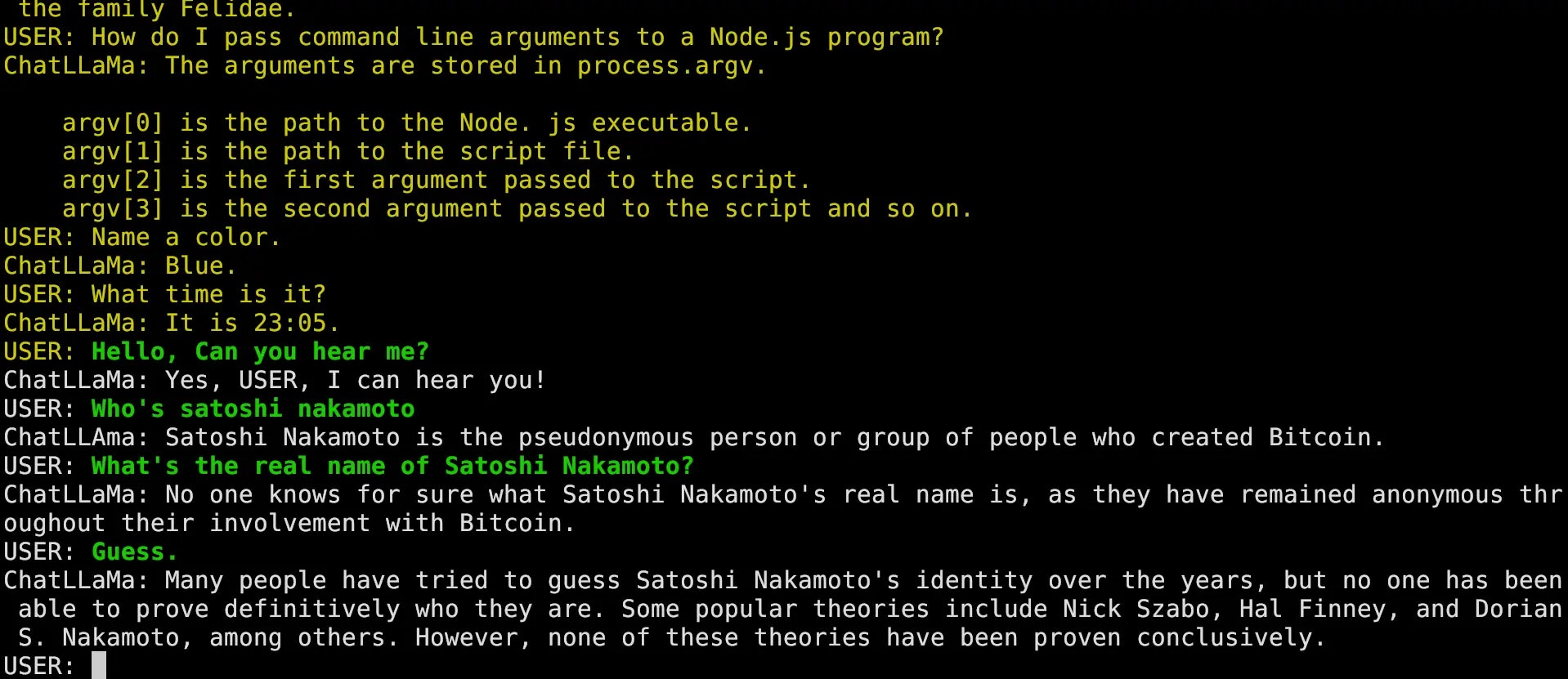 結果のスクリーンショット