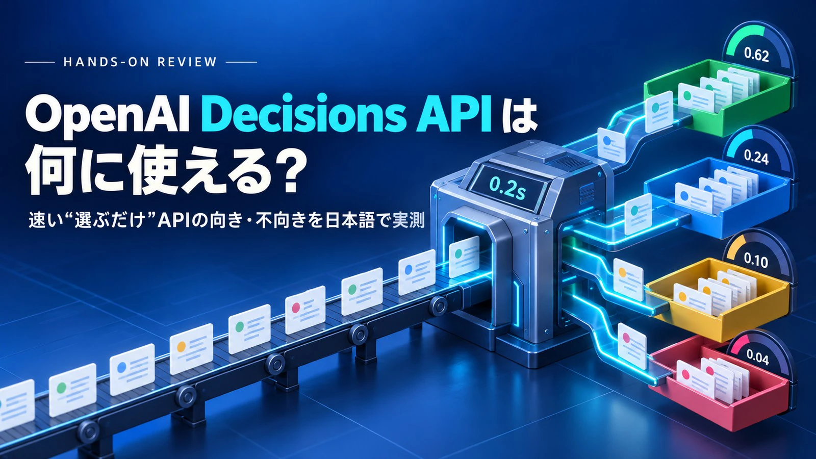 OpenAI の Decisions API は何に使える? 速い「選ぶだけ」API の向き・不向き