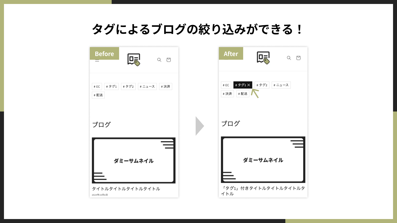 タグによるブログの絞り込みができる!