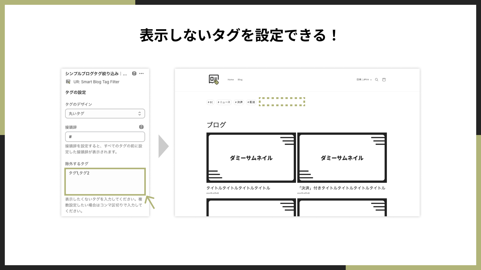 表示しないタグを設定できる!