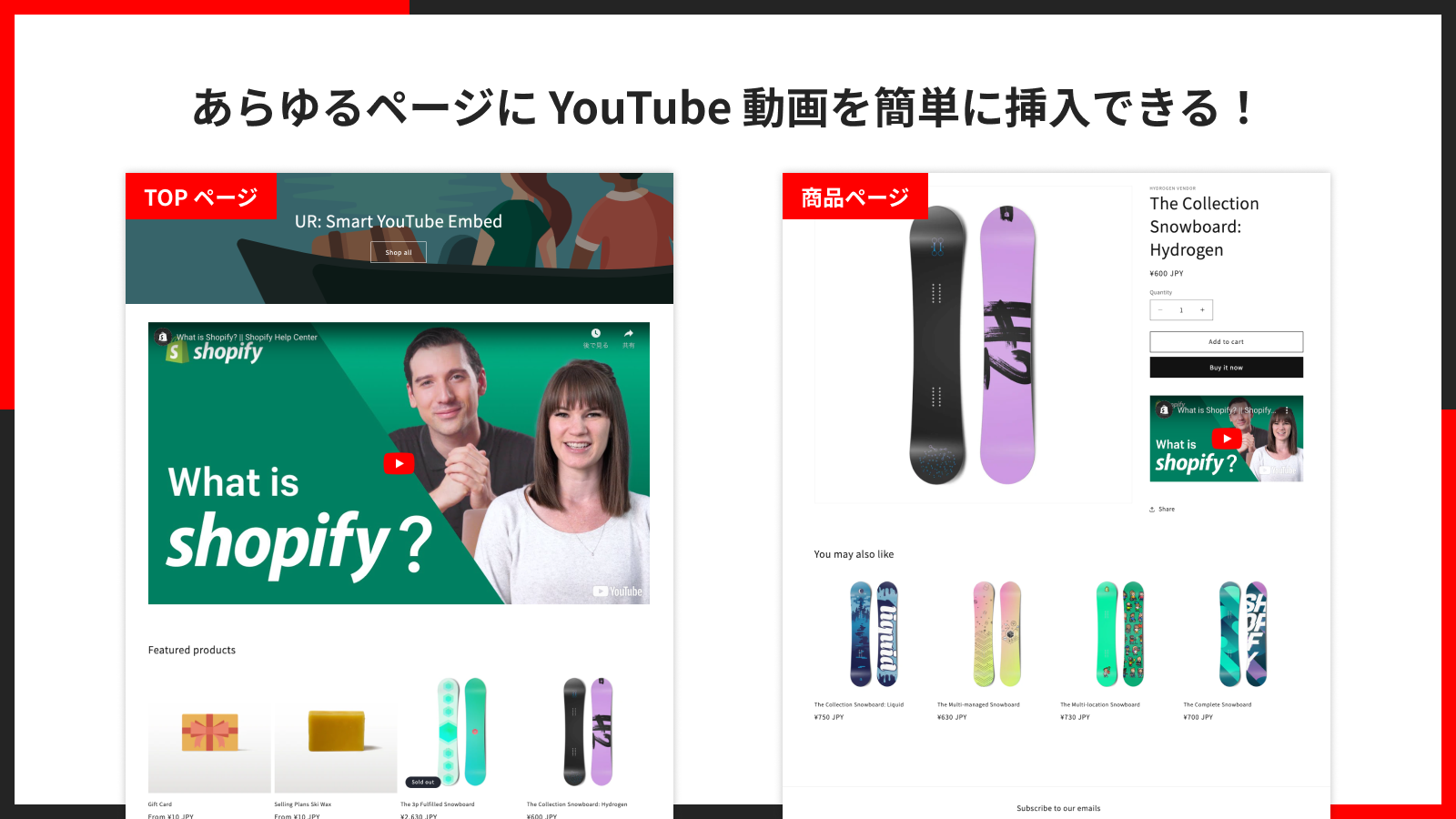 あらゆるページに YouTube 動画を挿入できる!