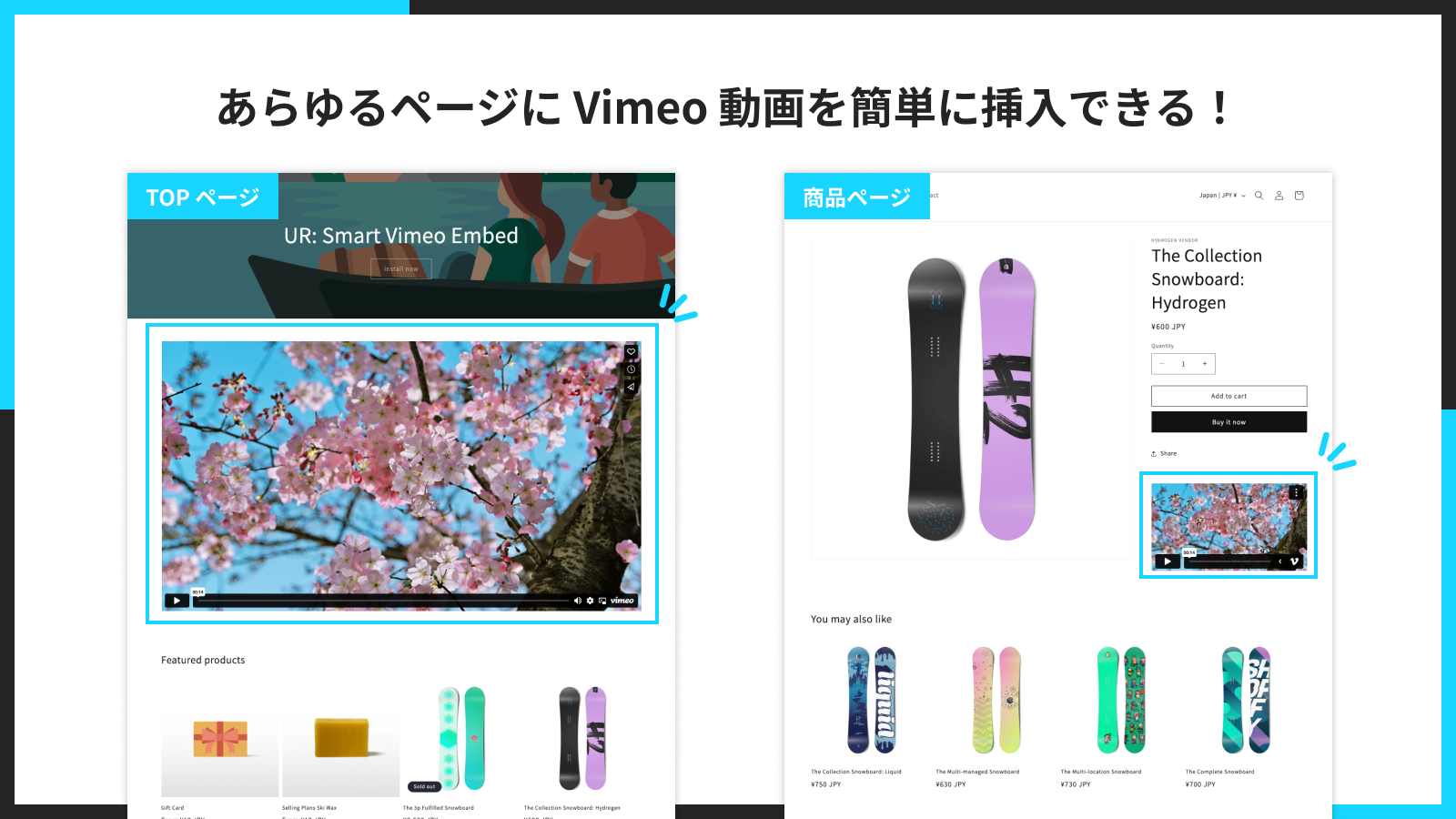 あらゆるページに Vimeo 動画を簡単に挿入できる!