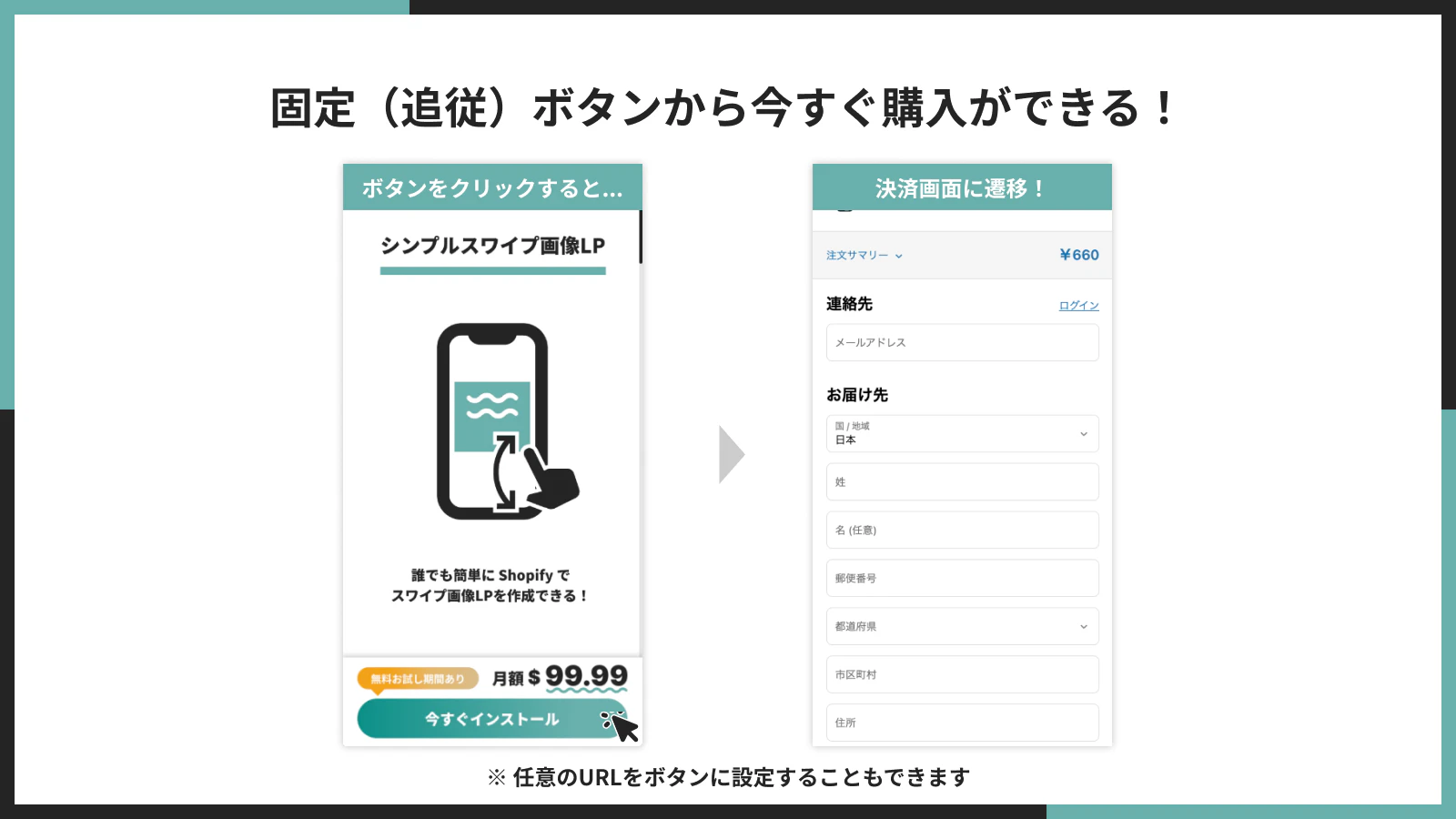 固定(追従)ボタンから今すぐ購入ができる!