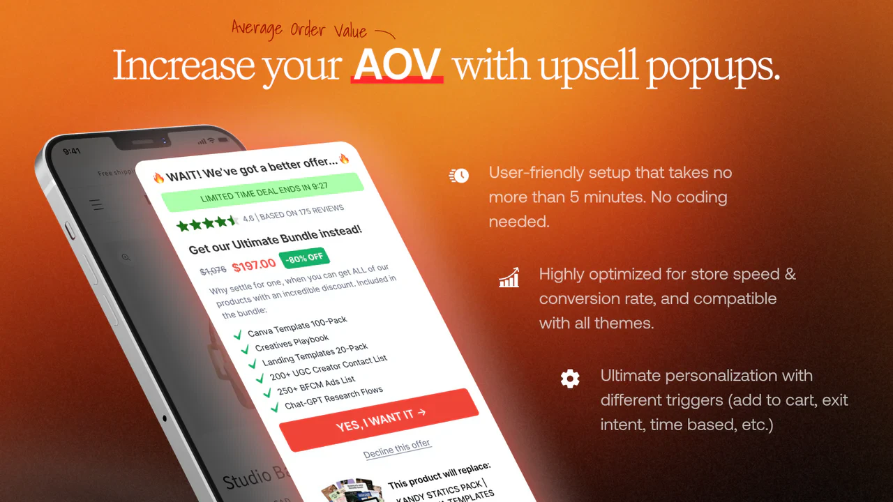 Kaching Popup Discount Upsell