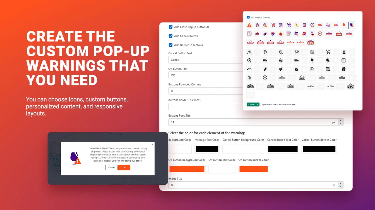 NotifyMe ‑ Warnings and Labels