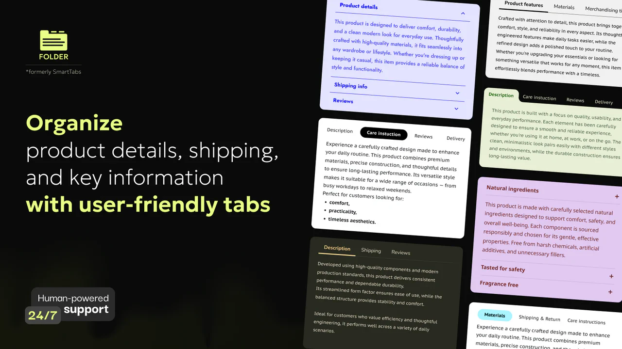FOLDER ‑ Smart Product Tabs