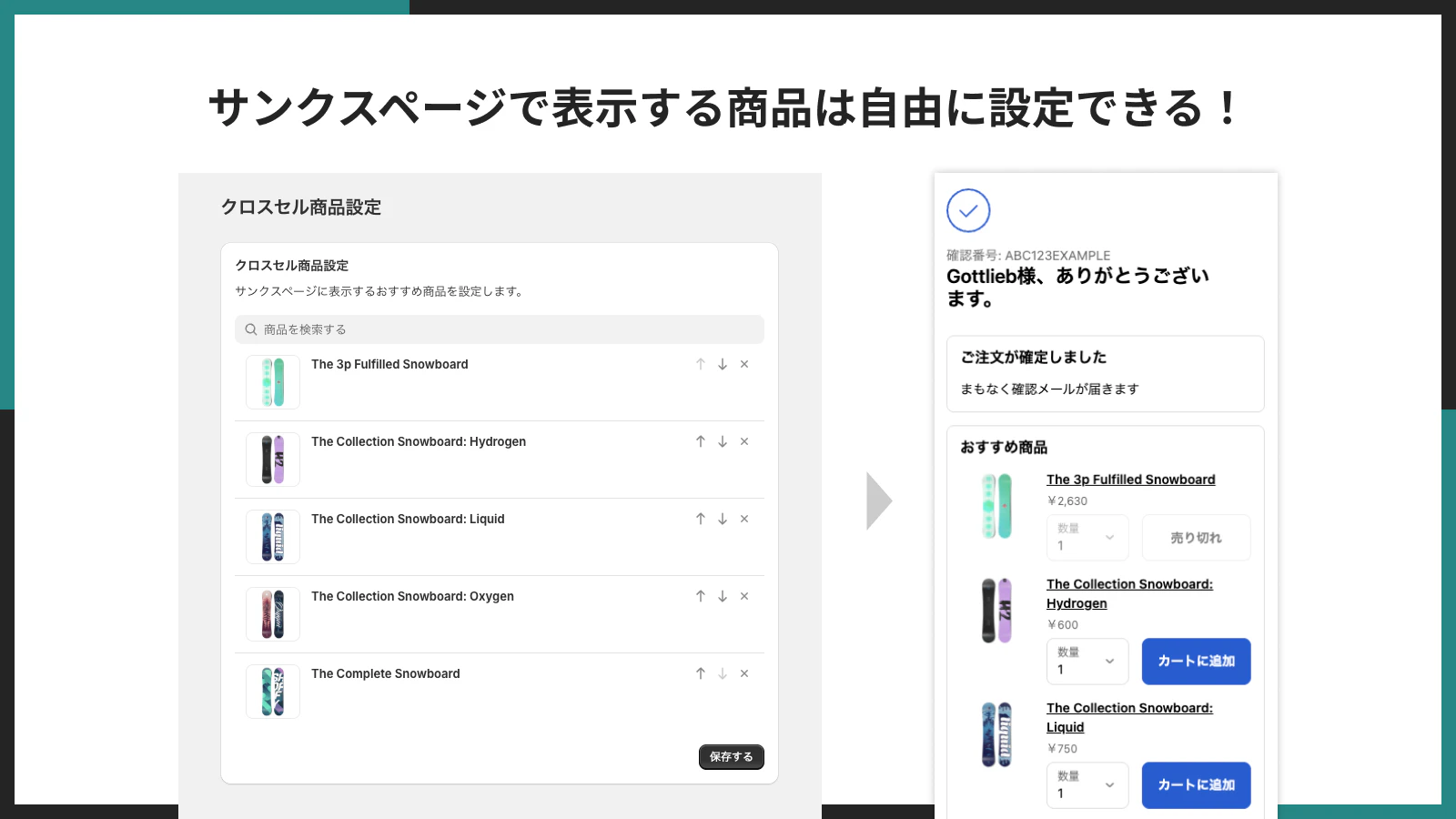 商品は自由に設定