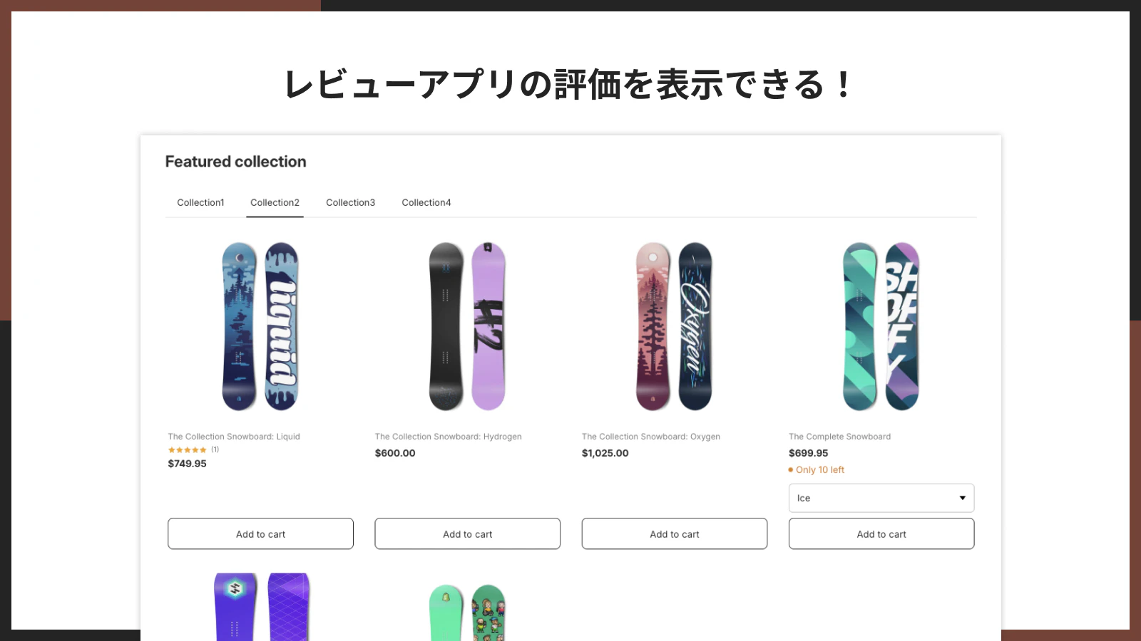 星評価が表示された商品カード