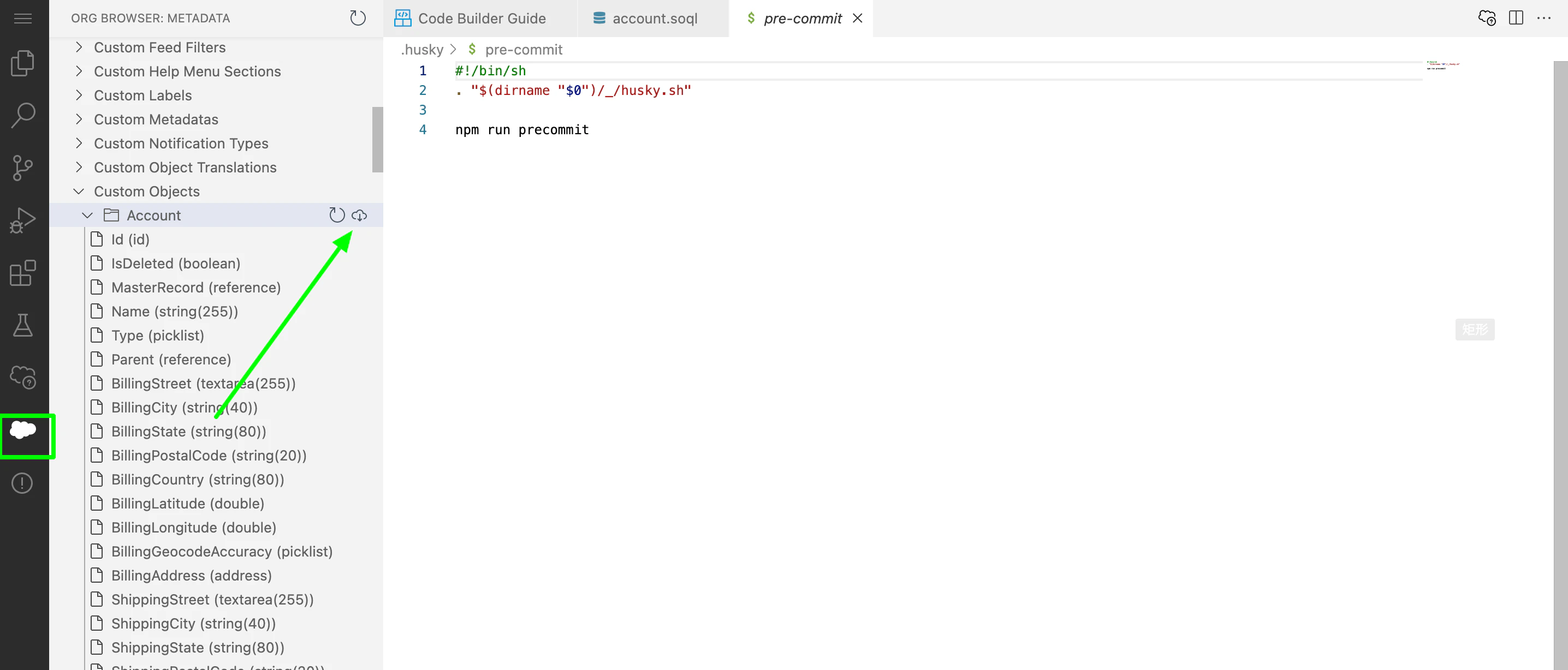 pre-commit — code-builder — code-server