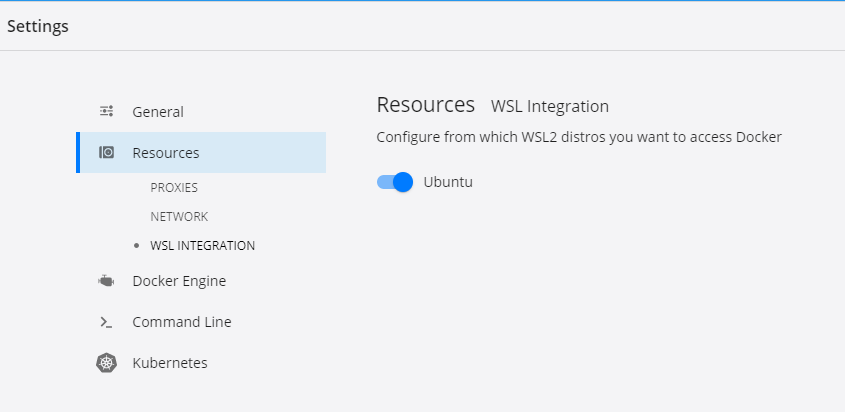 Go to settings and enable ubuntu integration