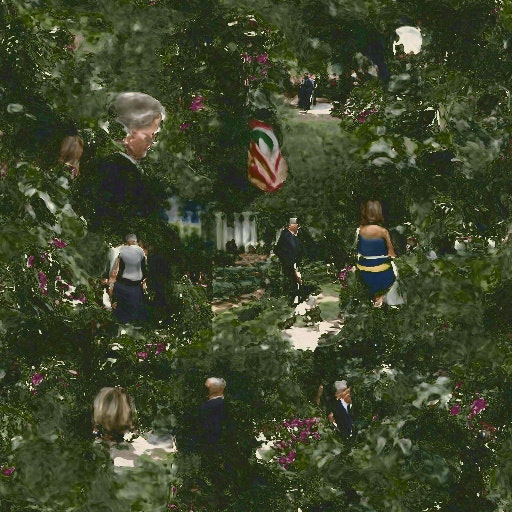 The_U S_President_walking_in_the_garden_of_the_White_House_with_his_wife 000050