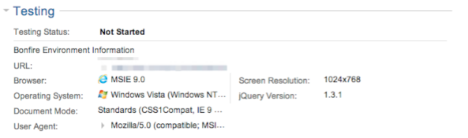 環境情報(JIRA Issue内)