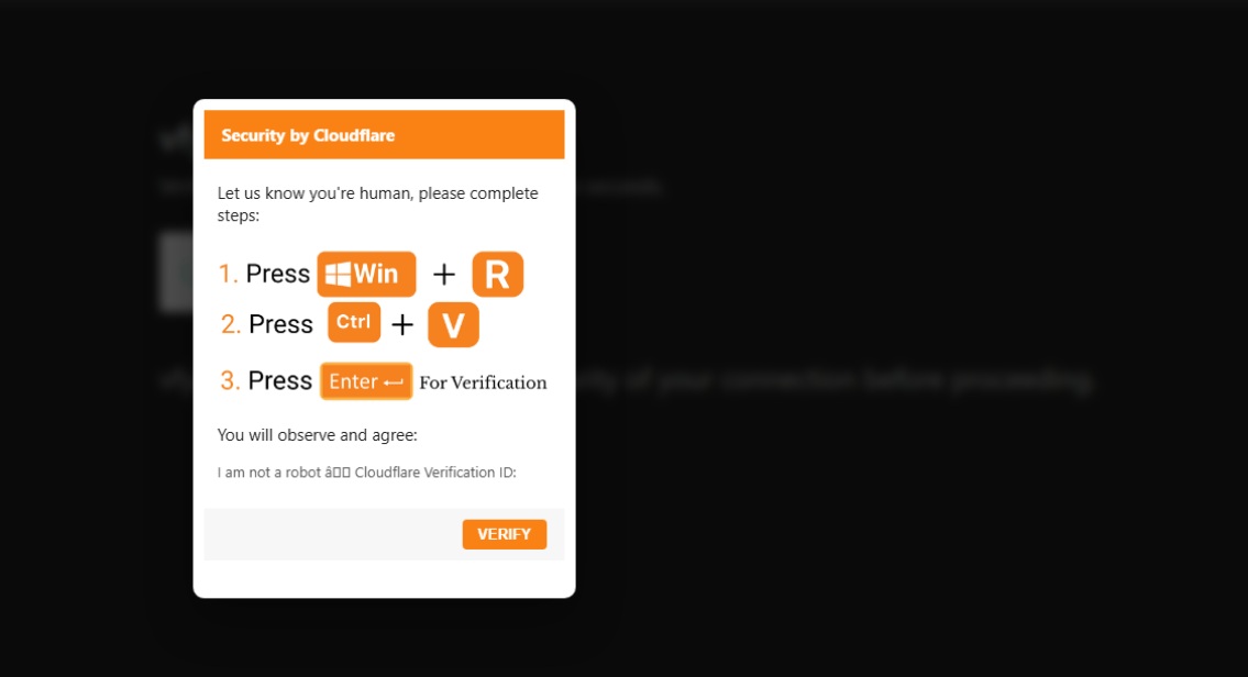 ClickFix のサンプル画面